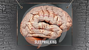 Sleepwalking in human brain