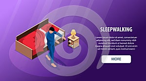 Sleepwalking Isometric Banner