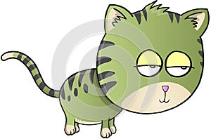 Sleepy Cat Vector