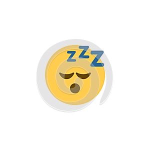 Sleepy face icon illustration emoji