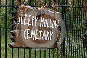 Sleepy Hollow cemetery sign