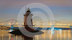 Sleepy Hollow Lighthouse at night