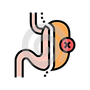 sleeve resection bariatric color icon vector illustration