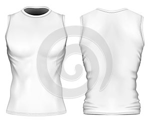 Sleeveless t-shirt with round neck photo