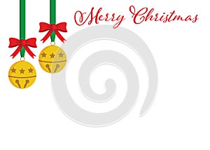 Sleigh Jingle Bells Merry Christmas on a White Background to Add Your Text or Photo