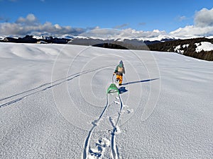 Sleighing in the mountains