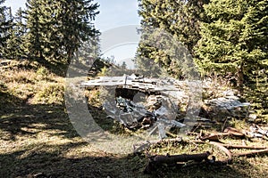 Vrch Slema na podzim Nízké Tatry na Slovensku