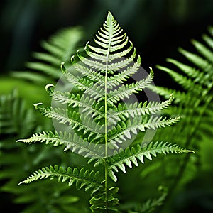 a slender fern frond displaying delicate feathery leaflets arr photo
