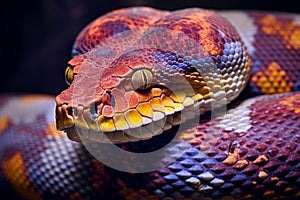 Slender Phyton snake. Generate Ai