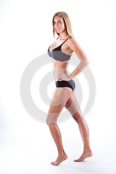 Slender sporty woman