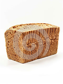 A slice of bread with a brown crust