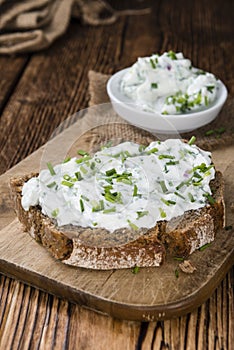Slice of Bread with Herb Curd