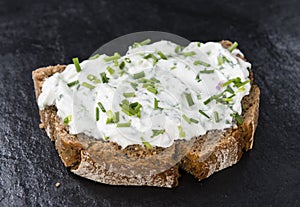 Slice of Bread with Herb Curd