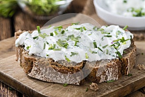 Slice of Bread with Herb Curd