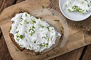 Slice of Bread with Herb Curd