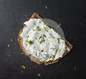 Slice of Bread with Herb Curd