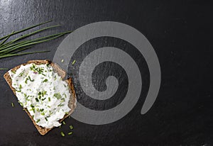 Slice of Bread with Herb Curd