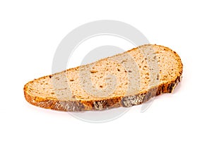 Slice of bread isolated on white background