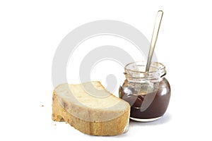Slice of bread and marmelade photo