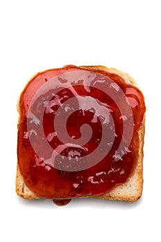 Slice of bread with spread on top