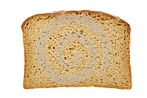 Slice of brown bread with clipping paths