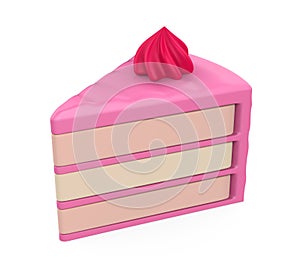 Slice of Cake Isolated