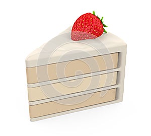 Slice of Cake Isolated