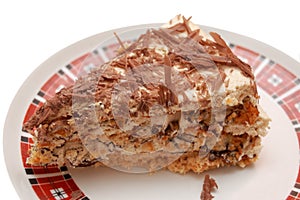 Slice of cake on a plate