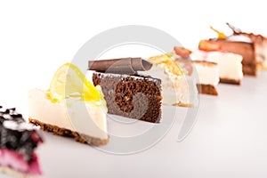 Slice cake selection delicious sweet tart photo