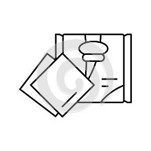 slice cheese food slice line icon vector illustration