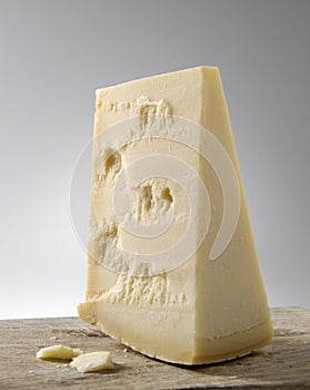 Slice of cheese Grana Padano