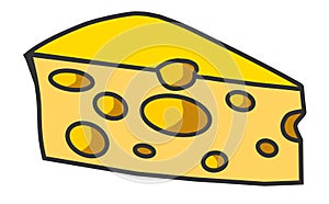 Slice of Cheese Illustration