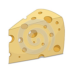 Slice of cheese vector illustration