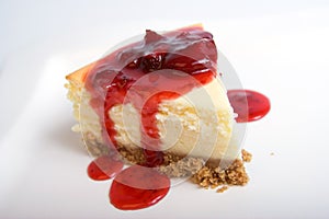 Slice of cheesecake photo