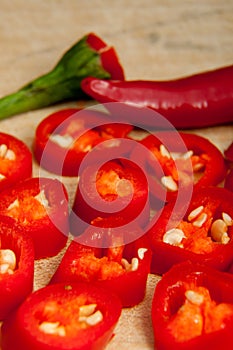 Slice chilli pepper