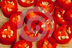 Slice chilli pepper
