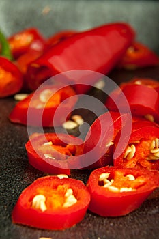 Slice chilli pepper