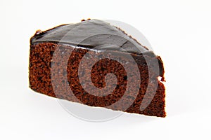 Slice of chocolate cream cake