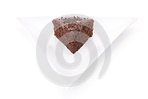 Slice of chocolate fudge cake