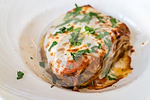 Slice of delicious lasagne