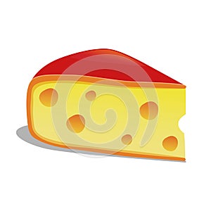 Slice of Edam Cheese