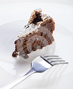 Slice of flourless chocolate cake
