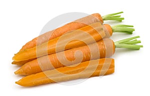 Slice fresh carrots