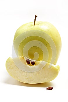 Slice fresh green apple