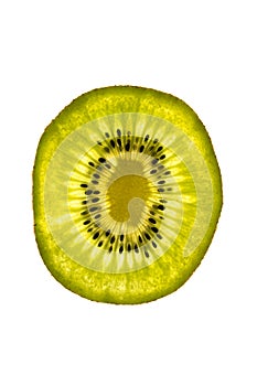 A slice of fresh kiwi