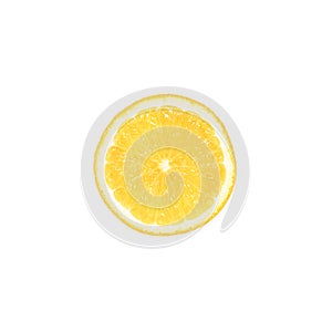 slice of fresh lemon isolated
