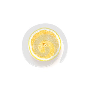 slice of fresh lemon isolated