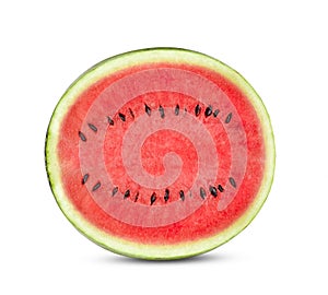 A slice fresh watermelon isolated on white background