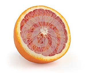 slice of a grapefruit isolated