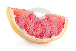 Slice of Grapefruit isolated on white